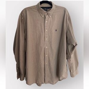 Ralph Lauren Shirt Adult Men XL Blake Brown Button Down Check